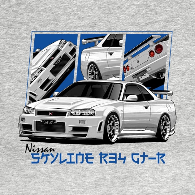 Nissan Skyline r34 GTR, JDM Car by T-JD